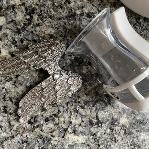 Pink zebra angel wing plug in